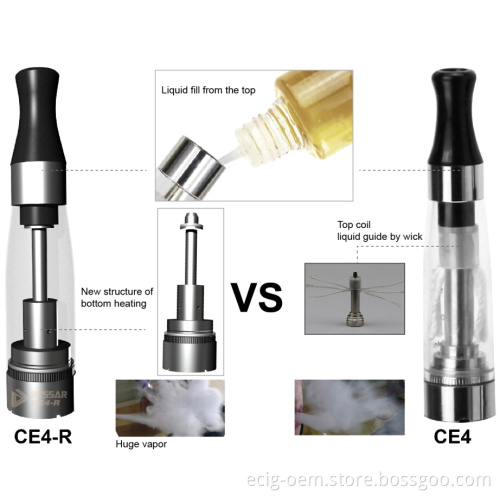 Bottom Coil Clearomizer CE4-R with Newest Bvc System